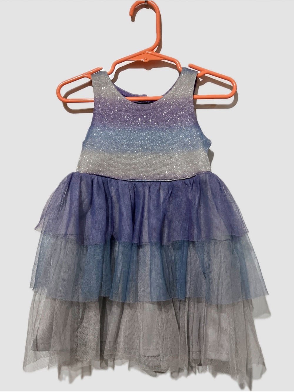 Lilt Girls Purple Blue Ombre Glitter Tulle Dress Size 2T Party Princess